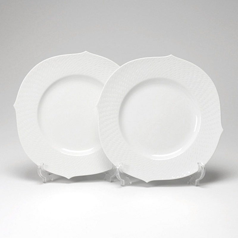 マイセン（Meissen） 波の戯れホワイト 000001／29479 プレート 28.5cm ペア