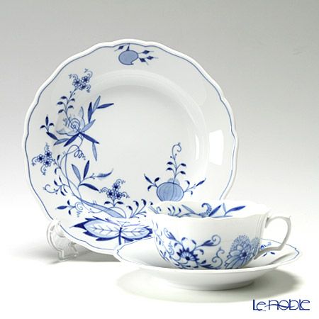マイセン（Meissen） ブルーオニオン スタイル トリオセット（プレート