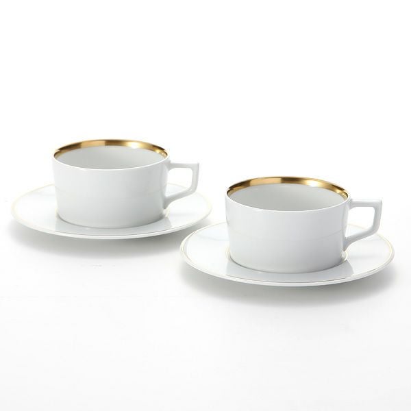 マイセン（Meissen） スウォード ラグジュアリーゴールド 99A370-41584 カプチーノカップ＆ソーサー 200ml／14.5cm ペア