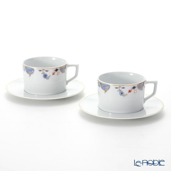マイセン（Meissen） ノーブルブルー 802190-41582（572／98A077-41562） コーヒーカップ＆ソーサー 180ml （オニオンエッジ） ペア