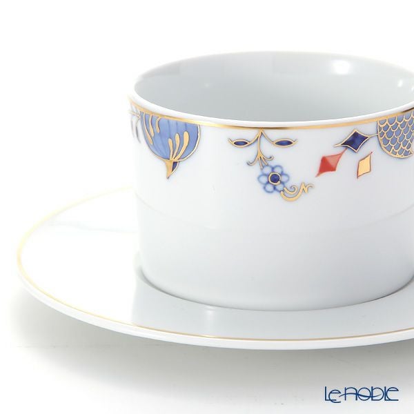 マイセン（Meissen） ノーブルブルー 802190-41582（572／98A077-41562） コーヒーカップ＆ソーサー 180ml （オニオンエッジ） ペア