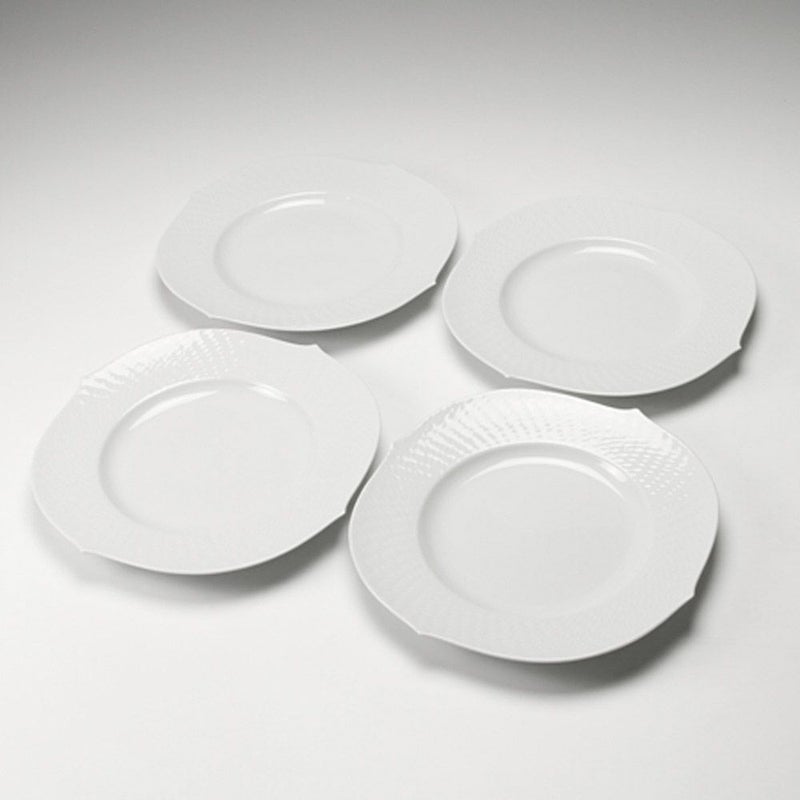 マイセン（Meissen） 波の戯れホワイト 000001／29479 プレート 28.5cm 4枚セット