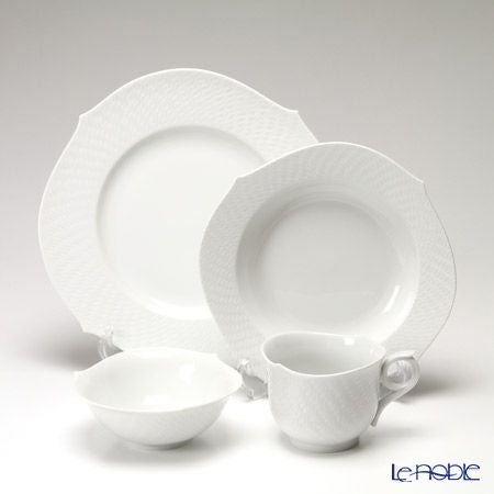 Meissen波の戯れホワイト4枚セット（箱なし） マイセン（Meissen） 波の戯れホワイト 4点セット A | ブランド洋食器