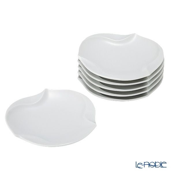 マイセン（Meissen） 波の戯れホワイト 000001／53574 ギフトプレート 12.5cm 6枚セット