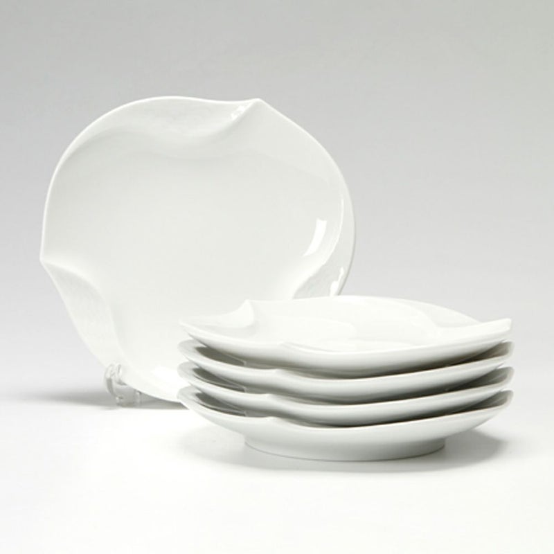 マイセン（Meissen） 波の戯れホワイト 000001／53574 ギフトプレート 12.5cm 5枚セット