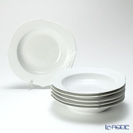 マイセン（Meissen） 波の戯れホワイト 000001／29488 スーププレート 23cm 6枚セット