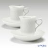マイセン（Meissen） 波の戯れホワイト 000001／29582 コーヒーカップ＆ソーサー 180ml ペア