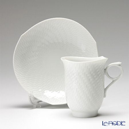 マイセン（Meissen） 波の戯れホワイト 000001／29582 コーヒーカップ＆ソーサー 180ml ペア