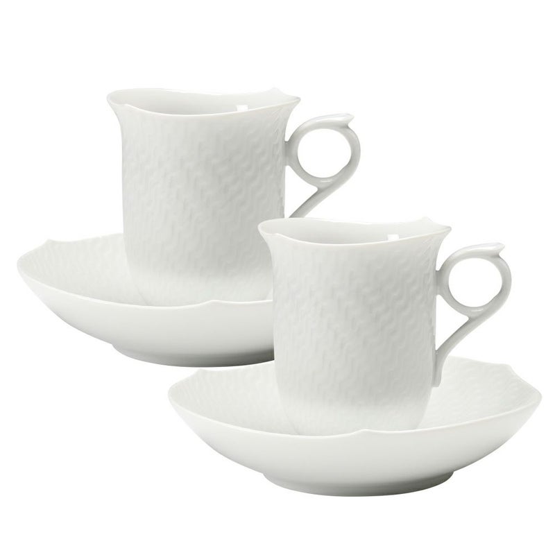マイセン（Meissen） 波の戯れホワイト 000001／29582 コーヒーカップ＆ソーサー 180ml ペア