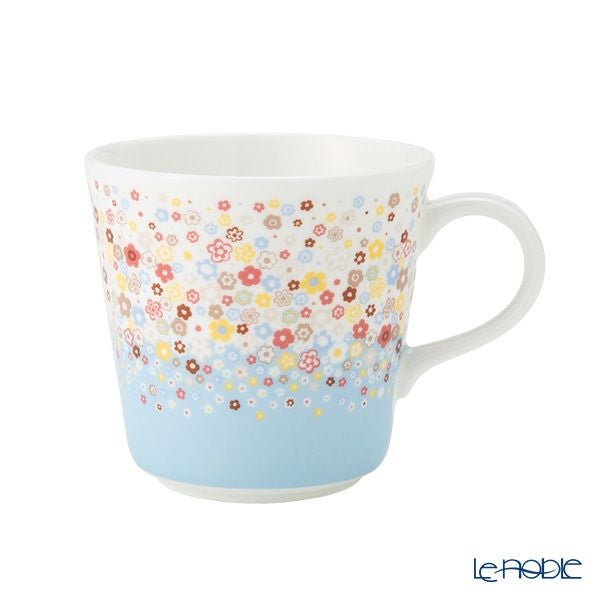 ナルミ ポーチュラカ 2ピースセット マグカップ 340ml ＆プレート21cm ブルー