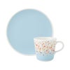 ナルミ ポーチュラカ 2ピースセット マグカップ 340ml ＆プレート21cm ブルー