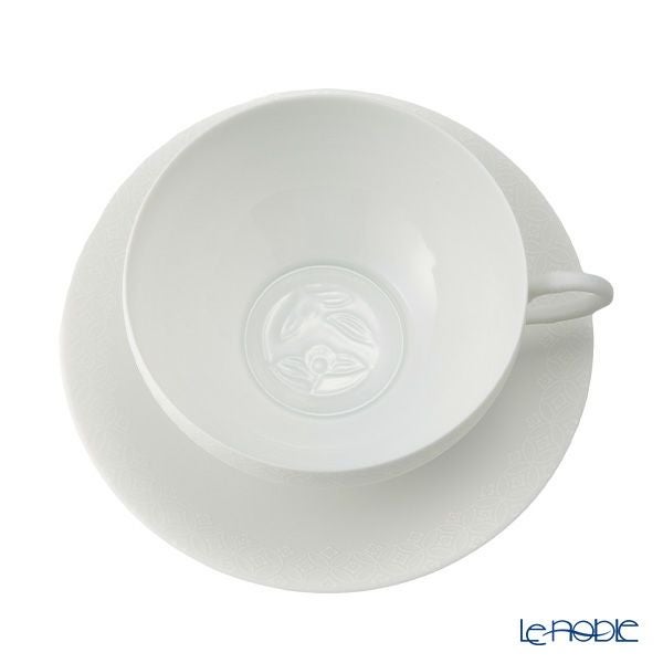 西川貞三郎商店 NISHIKAWA JAPAN KATA ティーカップ＆ソーサー220ml ＆ ティーポット800ml 凪華 マット ホワイト／七宝文様 セット