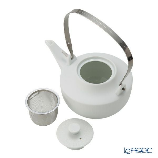 西川貞三郎商店 NISHIKAWA JAPAN KATA ティーカップ＆ソーサー220ml ＆ ティーポット800ml 凪華 マット ホワイト／七宝文様 セット