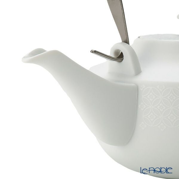 西川貞三郎商店 NISHIKAWA JAPAN KATA ティーカップ＆ソーサー220ml ＆ ティーポット800ml 凪華 マット ホワイト／七宝文様 セット