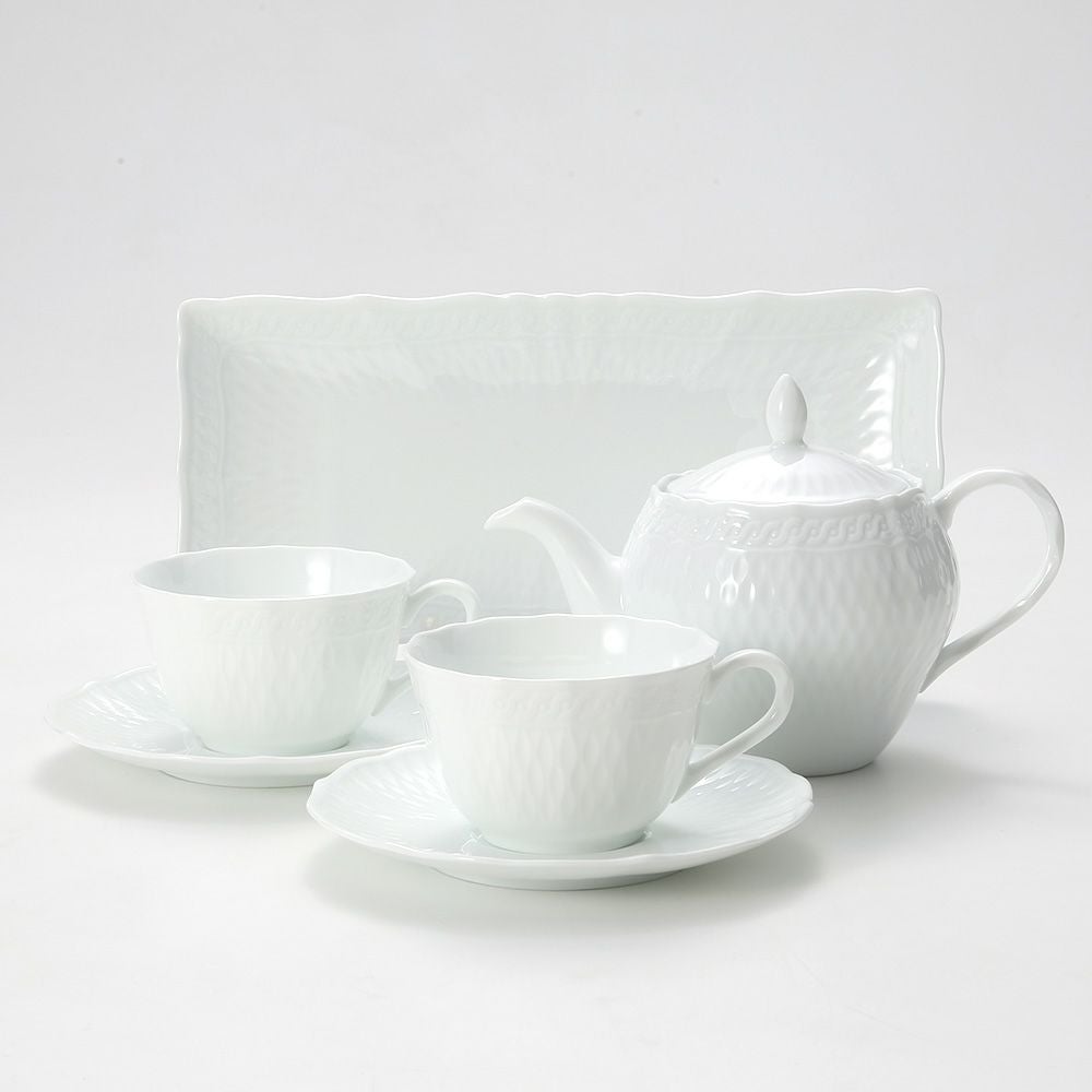 ノリタケ シェール ブラン 2人用 ティーセット B