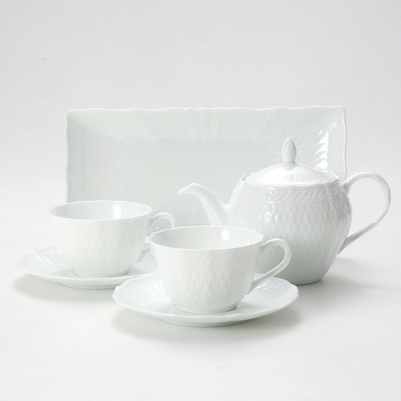 ノリタケ シェール ブラン 2人用 ティーセット B