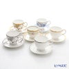 ノリタケ ティー・コーヒー碗皿 T50788A 6客アソートセット 絵変り
