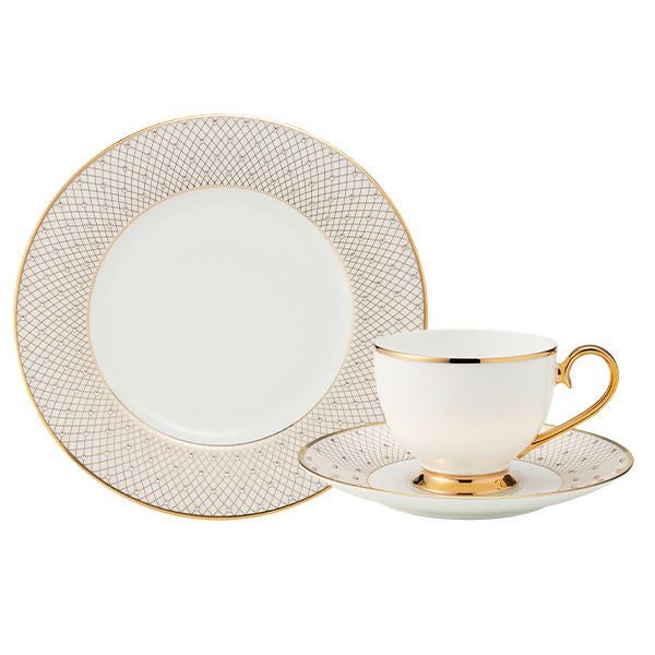 プラウナ ジュエリー スワロフスキーエレメント プリンセスゴールド トリオセット ティー