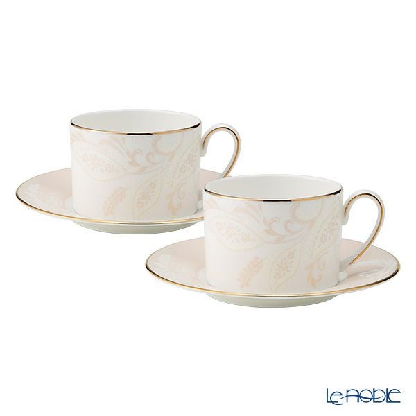 プラウナ プレミアム サテンスティッチ ティーカップ＆ソーサー 200ml ペア