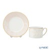 プラウナ プレミアム サテンスティッチ ティーカップ＆ソーサー 200ml ペア