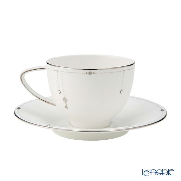 プラウナ ジュエリー スワロフスキーエレメント ベストウィッシュ ティーカップ＆ソーサー 250ml キューピッド ペア