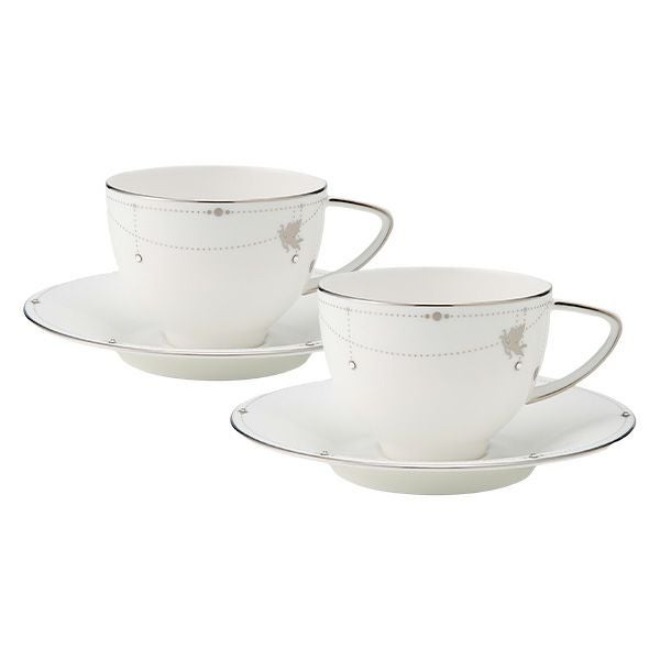 プラウナ ジュエリー スワロフスキーエレメント ベストウィッシュ ティーカップ＆ソーサー 250ml キューピッド ペア
