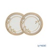 プラウナ ジュエリー スワロフスキーエレメント ゴールデンリーブス プレート 17cm ペア