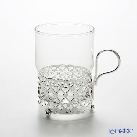 クイーン アン QUEEN ANNE（イギリス製銀メッキ） グラスカップ ハンドル付／アンティーク調 0／6322／A ペア 【トレイ付】