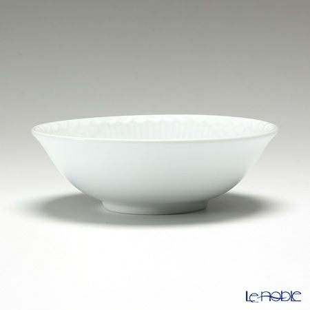 ロイヤルコペンハーゲン（Royal Copenhagen） ホワイト フルーテッド ハーフレース ボウル 5×15.5cm ペア 1128574／1017288