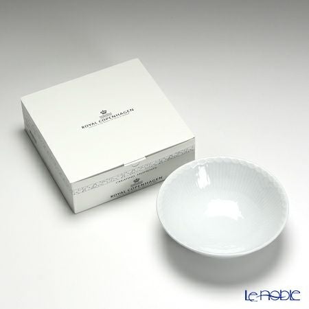 ロイヤルコペンハーゲン（Royal Copenhagen） ホワイト フルーテッド ハーフレース ボウル 5×15.5cm ペア 1128574／1017288