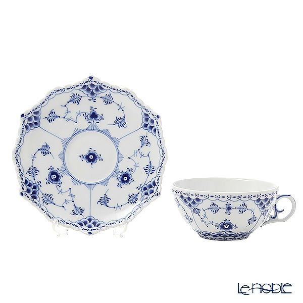 ロイヤルコペンハーゲン（Royal Copenhagen） ブルー フルーテッド フルレース トリオセット（ティー）