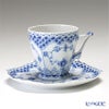 ロイヤルコペンハーゲン（Royal Copenhagen） ブルー フルーテッド フルレース コーヒーカップ＆ソーサー（S） 140ml ペア 1103068／1017226