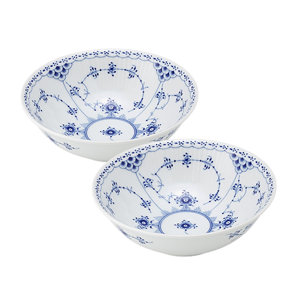 ロイヤルコペンハーゲン（Royal Copenhagen） ブルー フルーテッド ハーフレース ボウル（S） 5.5×16cm ペア 1102574／1017217