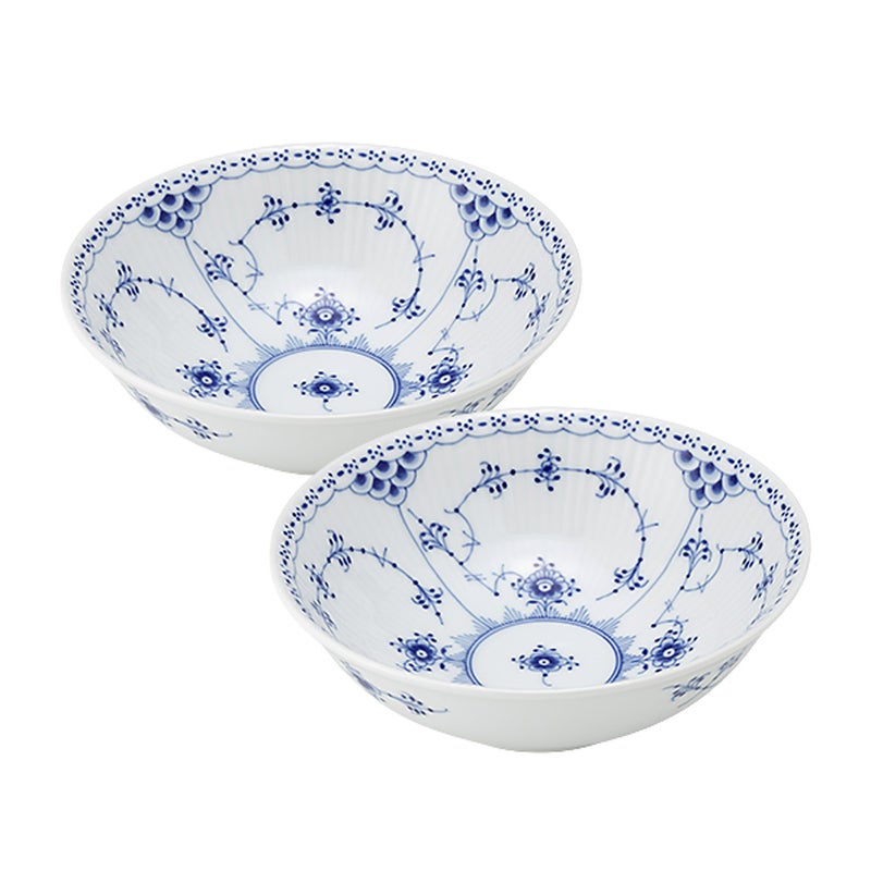 ロイヤルコペンハーゲン（Royal Copenhagen） ブルー フルーテッド ハーフレース ボウル（S） 5.5×16cm ペア 1102574／1017217
