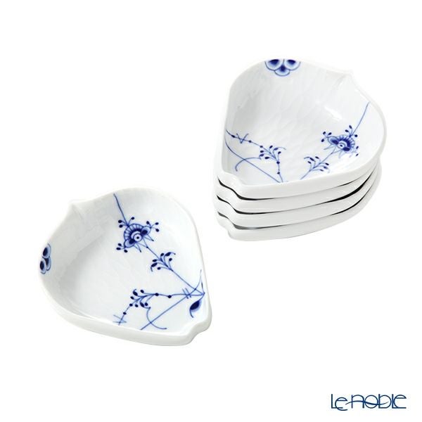 ロイヤルコペンハーゲン（Royal Copenhagen） ブルーパルメッテ ペタルディッシュ 9cm 小皿／豆皿 2500341／1057089 5枚セット