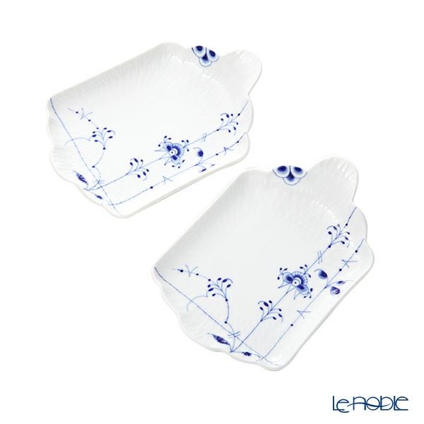 ロイヤルコペンハーゲン（Royal Copenhagen） ブルーパルメッテ スモールトレイ 16cm ペア 2500363／1057090