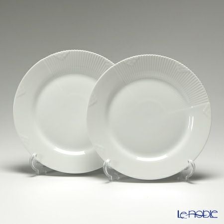 ロイヤルコペンハーゲン（Royal Copenhagen） エレメンツ ホワイト プレート 21cm ペア 2597621／1017497