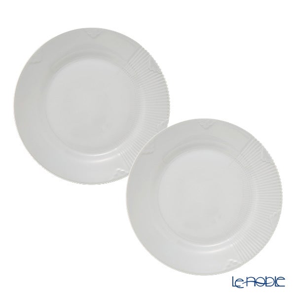 ロイヤルコペンハーゲン（Royal Copenhagen） エレメンツ ホワイト プレート 21cm ペア 2597621／1017497