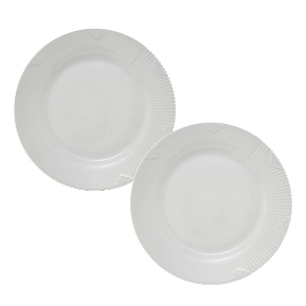 ロイヤルコペンハーゲン（Royal Copenhagen） エレメンツ ホワイト プレート 21cm ペア 2597621／1017497
