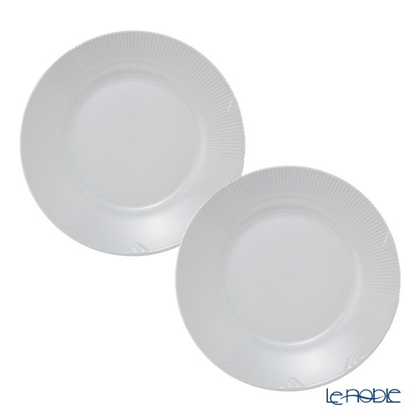 ロイヤルコペンハーゲン（Royal Copenhagen） エレメンツ ホワイト プレート 26cm ペア 2597625／1017498