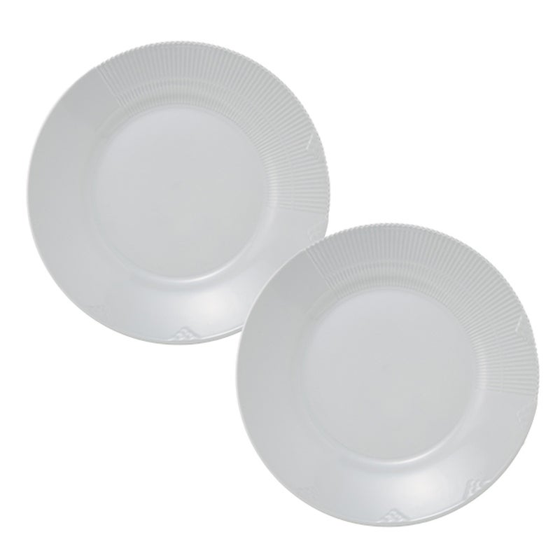 ロイヤルコペンハーゲン（Royal Copenhagen） エレメンツ ホワイト プレート 26cm ペア 2597625／1017498