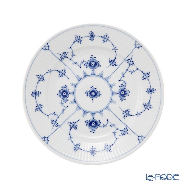 ロイヤルコペンハーゲン（Royal Copenhagen） ブルー フルーテッド プレイン プレート 17cm ペア 1101617／1017198