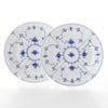 ロイヤルコペンハーゲン（Royal Copenhagen） ブルー フルーテッド プレイン プレート（フラット） 19cm ペア 1101620／1017199