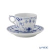 ロイヤルコペンハーゲン（Royal Copenhagen） ブルー フルーテッド ハーフレース コーヒーカップ＆ソーサー 170ml ペア 1102071／1017205