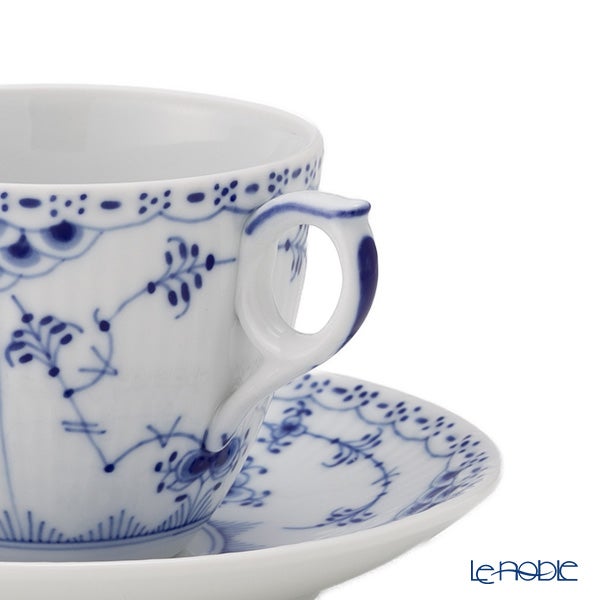 ロイヤルコペンハーゲン（Royal Copenhagen） ブルー フルーテッド ハーフレース コーヒーカップ＆ソーサー 170ml ペア 1102071／1017205