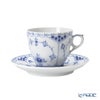 ロイヤルコペンハーゲン（Royal Copenhagen） ブルー フルーテッド ハーフレース トリオセット コーヒー