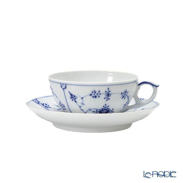 ロイヤルコペンハーゲン（Royal Copenhagen） ブルー フルーテッド プレイン トリオセット ティー