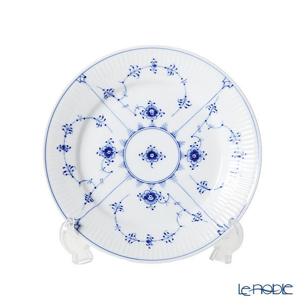 ロイヤルコペンハーゲン（Royal Copenhagen） ブルー フルーテッド プレイン トリオセット ティー