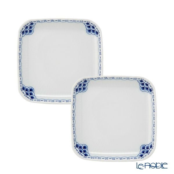 ロイヤルコペンハーゲン（Royal Copenhagen） プリンセス ブルー スモールスクエアディッシュ 10.5cm 1104709／1066924 ペア