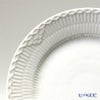 ロイヤルコペンハーゲン（Royal Copenhagen） ホワイト フルーテッド ハーフレース プレート（フラット） 19cm 4枚セット 1128620／1017293